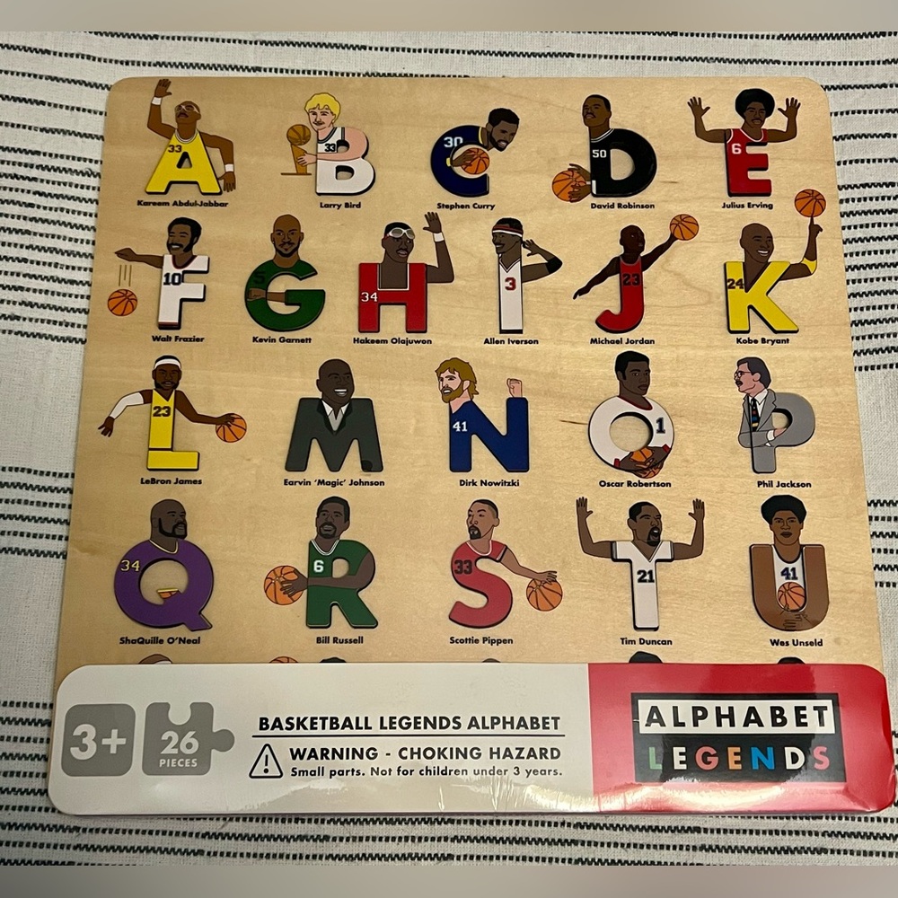 NIB Alphabet Legends: Basketball Legends Puzzle